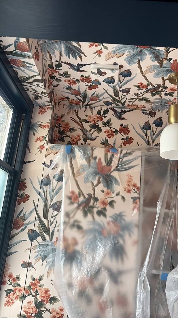 Botanical Wallpaper Ceiling